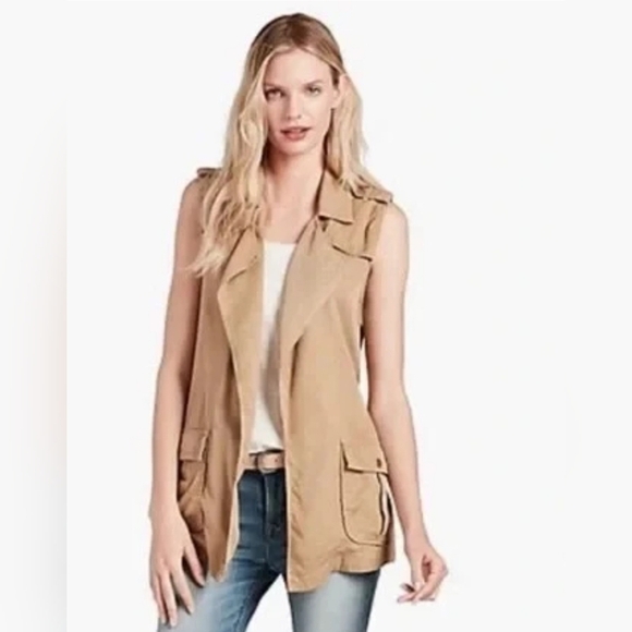 Lucky Brand Jackets & Blazers - Lucky Brand Women Size L Open Front Pockets  Safari Utility Safari Cargo Vest